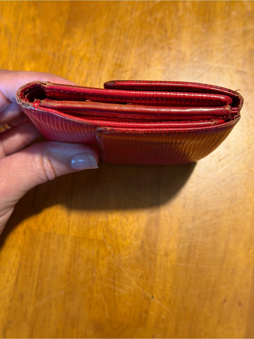 Louis Vuitton Red Epi Leather bi fold wallet - Picture 9 of 9